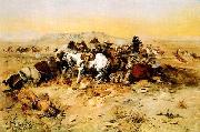 Charles M Russell A Desperate Stand Germany oil painting reproduction